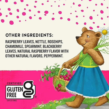 Celestial Seasonings SheWell Raspberry Leaf Wellness Tea, Caffeine Free, 16 Tea Bags Box