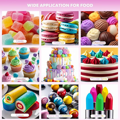 Oil Based Food Coloring Powder for Chocolate 5 Colors Powdered Edible Food Dye for Sugar Candy Melts Oil Frosting Icing Dye for Backing Cookies Fondant Food Color for Cake Decorating - 10g/ Bottles