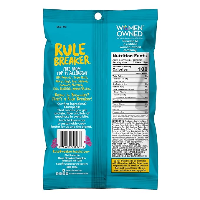 Rule Breaker Vegan & Gluten-Free Cookies | Birthday Cake Bites | Plant-Based, Dairy, Nut, Soy, Allergen Free, Kosher | Soft-Baked School Snacks for Kids and Adults (Pack of 6)