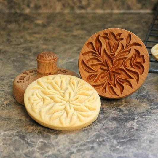 Wood Cookie Stamp, 2.5 Inch (Bluebells CS-031)