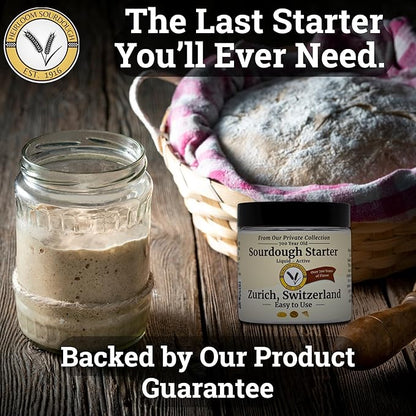 700 Year Old Swiss Sourdough Starter | Heirloom Sourdough's Private Collection | Easy to follow instructions | Includes detailed instructions and recipe |
