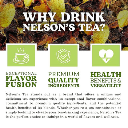 Nelson's Tea Really Root Beer - Sarsaparilla Root Herbal Loose Leaf Tea; Blend of Flavors like Sarsaparilla, Sassafras Burdock, and More! - 2 oz