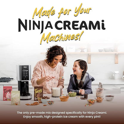 TASTI High-Protein Ice Cream Mix - Chocolate Flavor Low Sugar Ice Cream Powder - Made for Ninja Creami, Soft Serve Mix with 27g Protein, <1g Sugar, 3g Net Carbs
