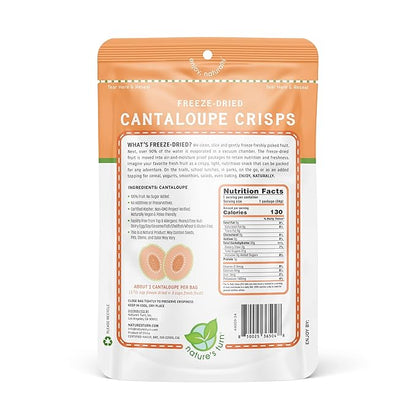 Nature’s Turn Freeze-Dried Fruit Snacks, Cantaloupe Crisps, Pack of 2 (1.2 oz Each)