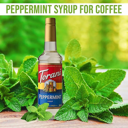 Jimoco® Syrup Pump Dispenser + Torani® Peppermint Syrup, 25.4 oz - Coffee Syrup Pump & Flavoring Bundle