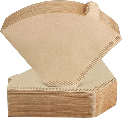 Niveaya Coffee Filters 8-12 cup - 200 Count, Size #4 Unbleached Natural Brown, Disposable for Pour Over and Drip Coffee Maker