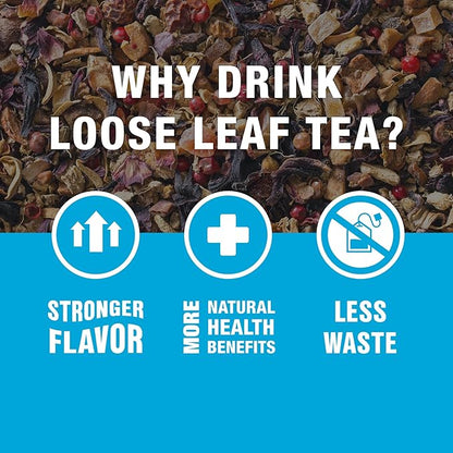 Tiesta Tea - Ginger Sweet Peach, Loose Leaf, Spicy Peach Herbal Tea, Tranquility Non-Caffeinated Blend, Bulk Hibiscus Leaves with Cane Sugar, Brews Up to 50 Cups, 6 Ounce Refillable Tin