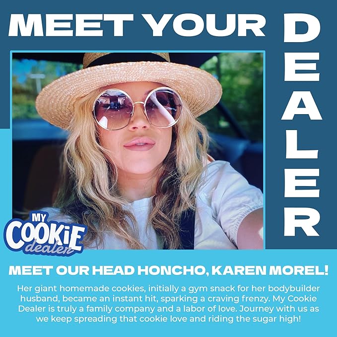 My Cookie Dealer Protein Cookies, Milk & Cookies (12-Pack, 3.8oz Each) - 25g of Protein per Cookie - Individually Wrapped Workout Snacks for On-The-Go Travel