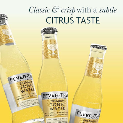 Fever-Tree Premium Tonic Water, Indian, 163.2 Fl Oz (Pack of 24)