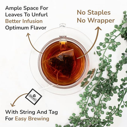 BREWIX, Earl Grey with Lavender Tea, Picnic in Paris Black Tea (25 Pyramid Tea Bags) | Black Tea with Bergamot, Lavender and Vanilla Notes | Gourmet Tea