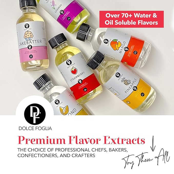 Dolce Flav Cotton Candy Extract 2 oz – Kosher, Sugar-Free, Concentrated Carnival-Style Flavoring for Baking, Frostings & Drinks, Includes Measured Dropper