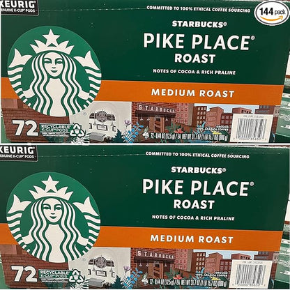 Starbucks Pike Place Roast K-Cups for Keurig - 144 Count