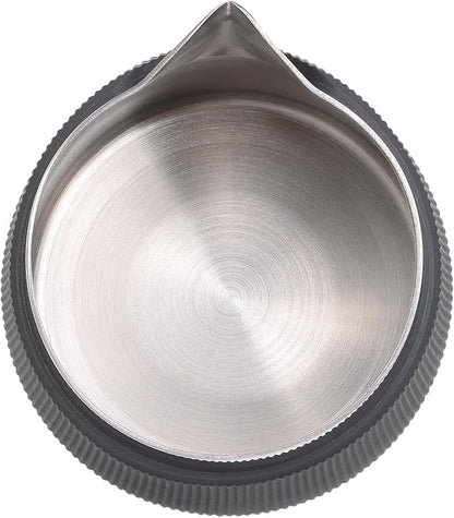 Normcore Handleless Milk Frothing Jug, Milk Pitcher 15.2 oz, Milk Frother Steamer Cup Stainless Steel Espresso Cup, Sharp Spout, Silver, 450 ml