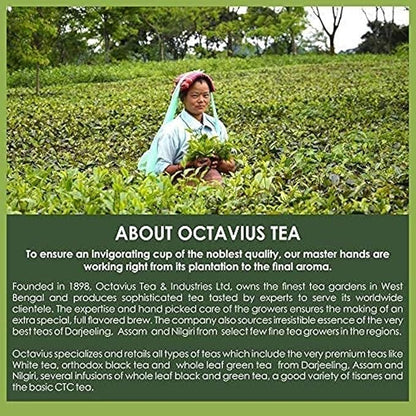 Octavius Gift's Select - Assorted Tea in Elephant Printed Wooden Box | 6 Flavors, 90 Tea Bags | Black & Green | Tea Gifts for Women & Men | Tea Variety Pack Gift Box