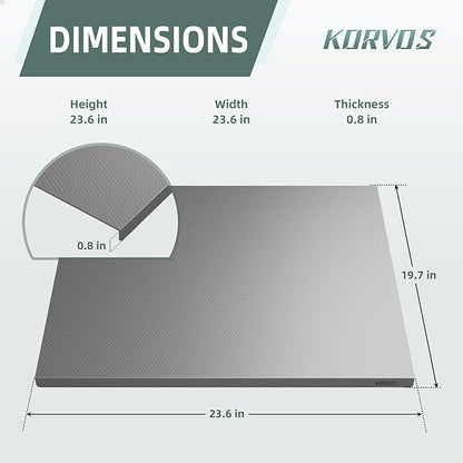 KORVOS 304 Stainless Steel Cutting Board, Large Size 23.62"x19.68" Heavy Duty Cutting Boards, Low Noise Chopping Board, Anti-Scratch Surface for Meat, Vegetables&Baking, Honeycomb Pattern