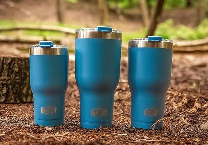 Beast 20 oz Tumbler Stainless Steel Vacuum Insulated Coffee Ice Cup Double Wall Travel Flask (Stormy Sky Blue)