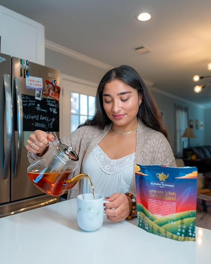 Cream Irish Breakfast Tea, Loose Leaf Black Tea – Irish Classic with Caramel & Strong Assam – Robust, Full-Bodied – Drink Hot or Iced – 4 oz Resealable Bag (Makes 50 Cups) – The Elegant Elephant