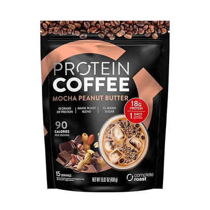 Complete Roast 3-Pack Caramel Frappe, Iced Coffee, and Vanilla (Caramel Frappe, Mocha Latte, Mocha Peanut Butter)