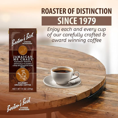 Boston’s Best Coffee - Jamaican Me Crazy Flavored Delicious Gourmet Premium Ground Coffee, 11 oz. / 311 g Bag
