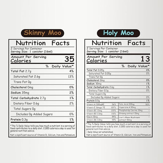 Coffee to the Moo Nitro Cold Brew Coffee Concentrate Combo Pack - KETO & Mushroom Coffee | Instant Iced or Hot | Pocket/Purse Sized, Travel & Gifts Friendly | Makes 8 Cups