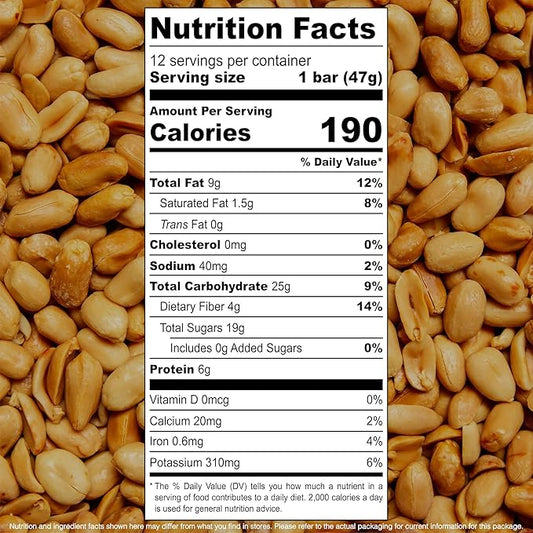 JONESBAR Organic Plant Based Protein Bars | Peanut Butter | Fruit & Nut Bar, Kosher, Gluten Free, Breakfast Bars, School Snacks, Vegan Snack & Healthy Snacks for Adults and Kids (Pack of 12)