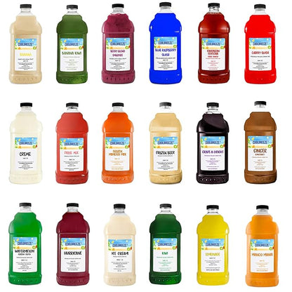 Coolbreeze Beverages Frozen Slushy Flavor Syrups Pick Six Mix & Match / 50+ Flavors Frozen Drink Machine Mix, Smoothie Blends, Granita Slush, Snowcone Flavor Syrups - Pick 6 Bottles