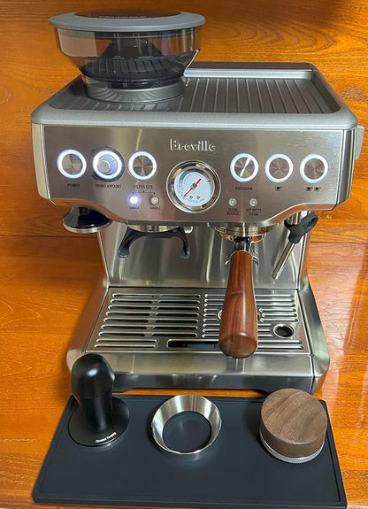 Double Spout Portafilter Compatible with Breville Barista Express Touch Bambino Infuser Duo Espresso Machine - 54mm Espresso Portafilter - Double Shot Filter Basket - Accessories - Wooden