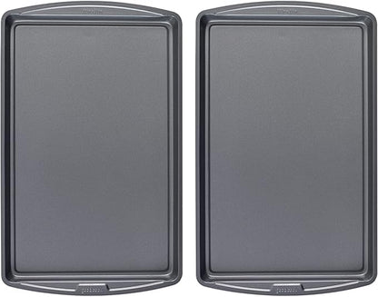 GoodCook AirPerfect Non-Stick 17” X 11" Cookie Sheet Set , Homemade, Frozen & Leftover Slices, Set of 2