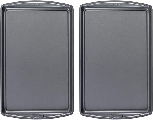 GoodCook AirPerfect Non-Stick 17” X 11" Cookie Sheet Set , Homemade, Frozen & Leftover Slices, Set of 2