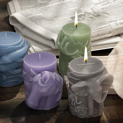 Deer Cylinder Animal Resin Casting Silicone Mold for Home Decor & Candle Making Wave Spiral Mold