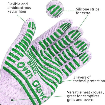 CZSYZCZS Extreme Heat Resistant Oven Gloves - 932F - Cooking Gloves for BBQ, Grilling, Baking,Cutting, Smoker Fireplace