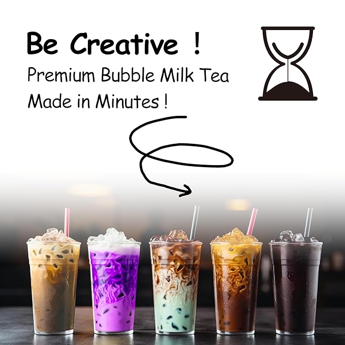 Boba Moo Premium Boba Tea Kit With Classic Milk Tea Flavor - Only 10,000 Kits Yearly, Small Batch Bubble Tea Kit With Exceptional Taste & Chewiness, Vegan, Lactose-Free, 6 Servings