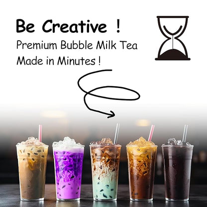 Boba Moo Mini Premium Boba Tea Kit With Classic Milk Tea Flavor - Only 10,000 Kits Yearly, Small Batch Bubble Tea Kit With Exceptional Taste & Chewiness, Vegan, Lactose-Free, 3 Servings