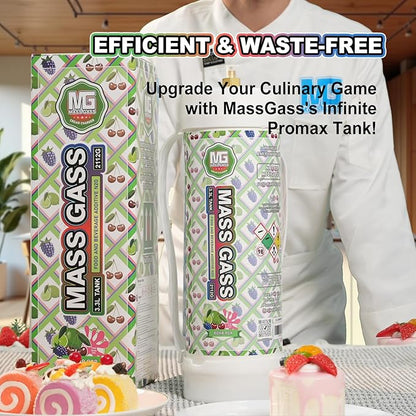 Whipped Cream Charger 3.3l Tanks,Mass Gass 2112g Whip Cream Chargers Cylinde,Food Grade 99.9%-Purity (1 Cylinder BOMB POP)