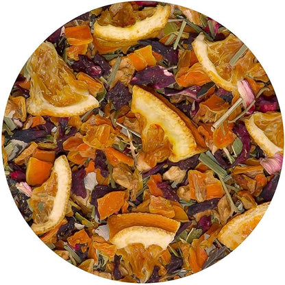 Tiesta Tea - Palm Beach Punch, Loose Leaf, Fruit Punch Herbal Tea, Caffeine-Free Tropical Blend with Apple and Orange, Brews Hot or Iced, 16oz Resealable Bulk Pouch, Up to 200 Cups