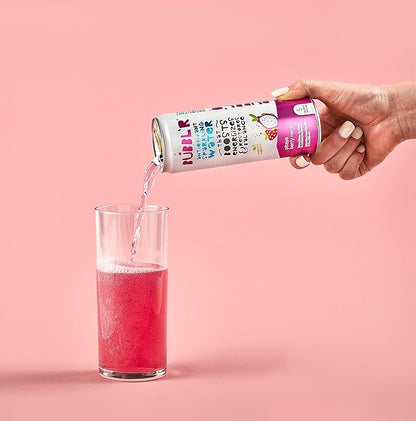 BUBBL'R pitaya berry nect'r, Antioxidant Sparkling Water with Natural Caffeine, 0g Sugar, Gluten Free, All Natural Flavors, 12 Fl Oz Cans, 12 Count