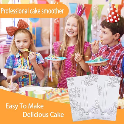 KALAIEN Fondant Smoother with Handle Acrylic Cake Smoother Tool for Icing fondant tools set-Square