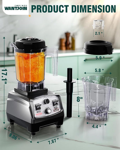 WantJoin Blender for Smoothies - 68oz Countertop Blender for Kitchen Professional Smoothie maker w/Powerful 1800W Copper Motor, 30000 RPM, 16 Speeds, Multi-Functional Smoothie for Home