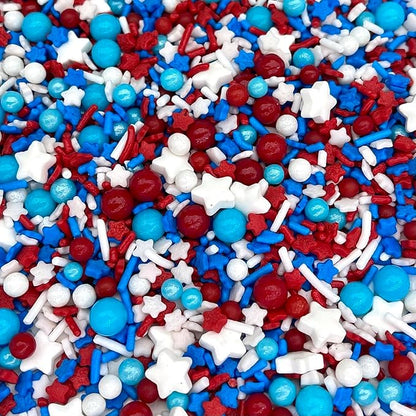 Sprinkles | Blue Sprinkle | 4 Ounces | Jimmies | Sprinkle | Manvscakes, Chocolate Flavor, Non Toxic