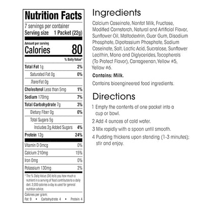 WonderSlim Protein Pudding, Lemon, 12g Protein, Gluten Free (7ct)