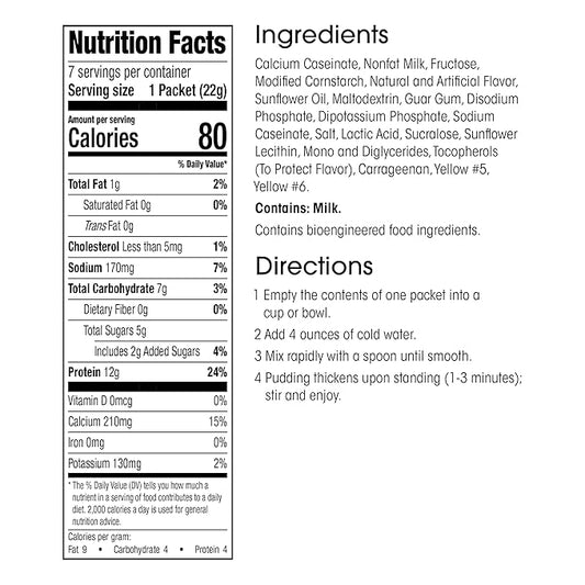 WonderSlim Protein Pudding, Lemon, 12g Protein, Gluten Free (7ct)