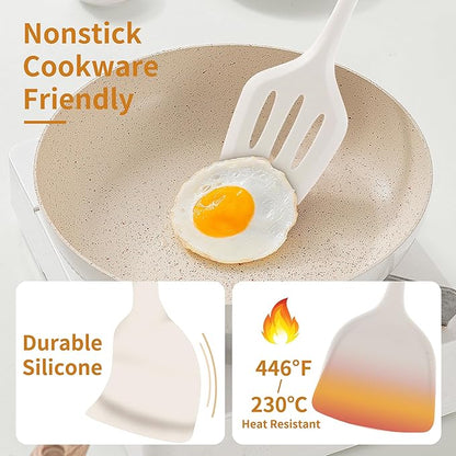 18 Pcs Cooking Utensils Set, Kitchen Utensils Set with Utensil Holder, 446°F Heat Resistant Silicone Spatula Set, Kitchen Gadgets Tools Set for Nonstick Cookware BPA FREE