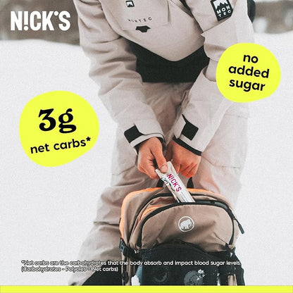 Nick’s Chocolate Caramel Protein Bars – 12-Count Box | High Protein, Low Calories, Low Carbs, Keto Friendly, No Added Sugar