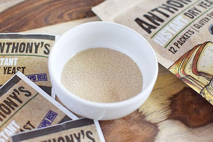 Anthony's Instant Dry Yeast Packets, Contains 42 Individual Packets, Gluten Free
