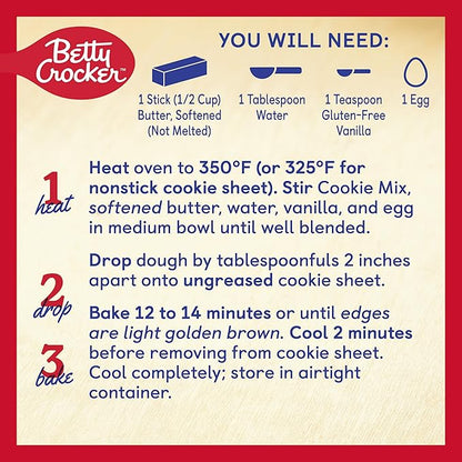 Betty Crocker Gluten Free Chocolate Chip Cookie Mix, 19 oz. (Pack of 6)