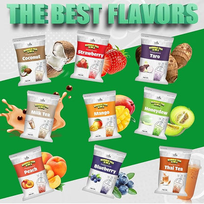 Fusion Select 2.2lb Brown Sugar Milk Tea Powder Flavored-3-in-1 Drink Powder with Cream & Sugar - Instant Pre-Mixed Beverage for Hot or Cold Blends or Yummy Frappes