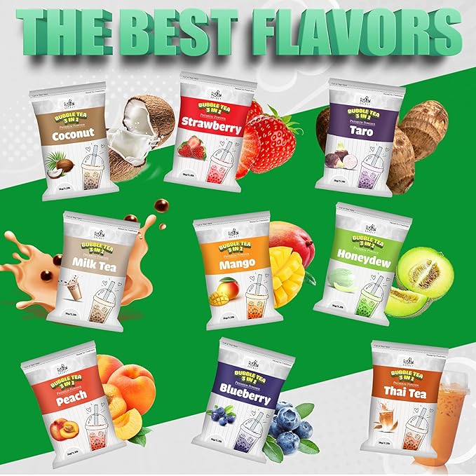 Fusion Select 2.2lb Lychee Tea Powder Flavored-3-in-1 Drink Powder with Cream & Sugar - Instant Pre-Mixed Beverage for Hot or Cold Blends or Yummy Frappes Bubble Tea, Boba Tea Lychee