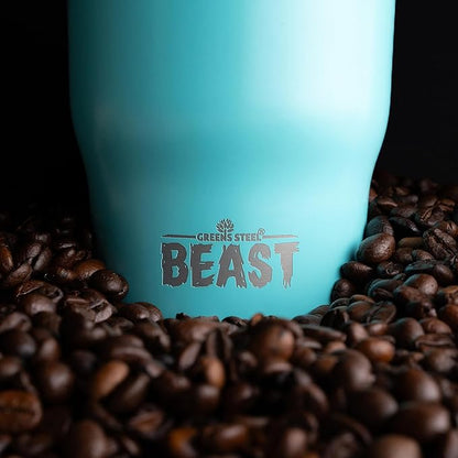 Beast 10 oz Tumbler Stainless Steel Vacuum Insulated Coffee Ice Cup Double Wall Travel Flask (Aquamarine Blue)