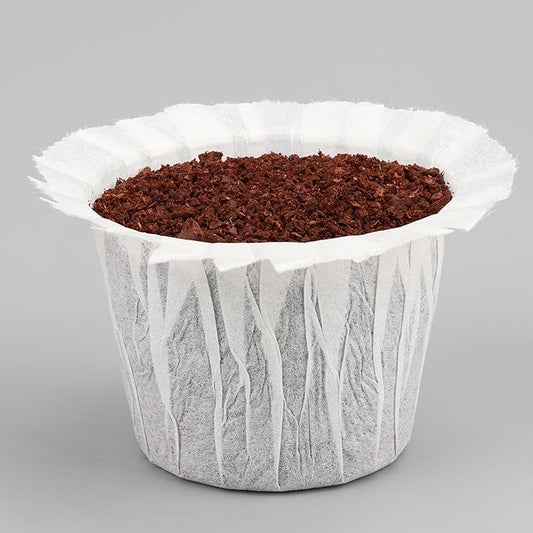 100 Count Disposable Coffee Paper Filters Compatible with Keurig Single Serve 1.0 and 2.0, Fits All Brands Reusable K Cup Filters