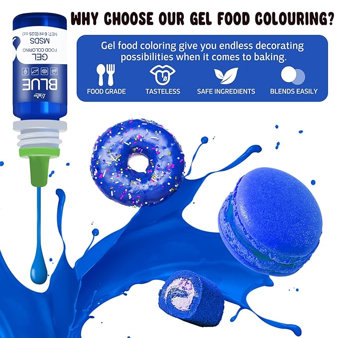 Gel Food Coloring - 4.5oz Vivid Food Coloring Gel for Baking, Cake Decorating, Cookie, Fondant, Macaron - Tasteless Concentrated Edible Food Color Dye for Icing, Slime, Drinks, DIY Crafts (Green)